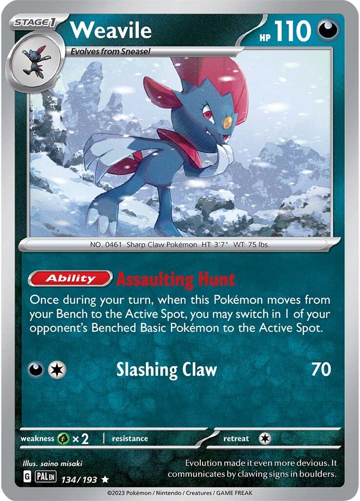 Weavile (134/193) [Scarlet & Violet: Paldea Evolved] | Total Play