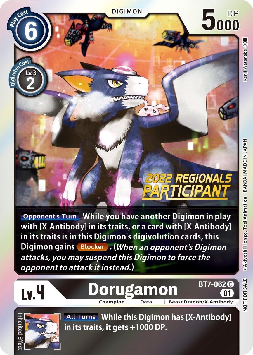 Dorugamon [BT7-062] (2022 Championship Offline Regional) (Online Participant) [Next Adventure Promos] | Total Play