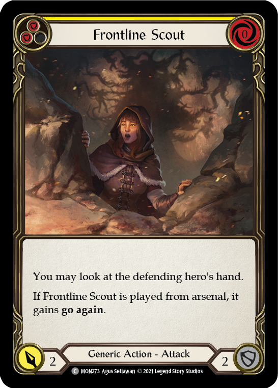 Frontline Scout (Yellow) [MON273-RF] (Monarch)  1st Edition Rainbow Foil | Total Play