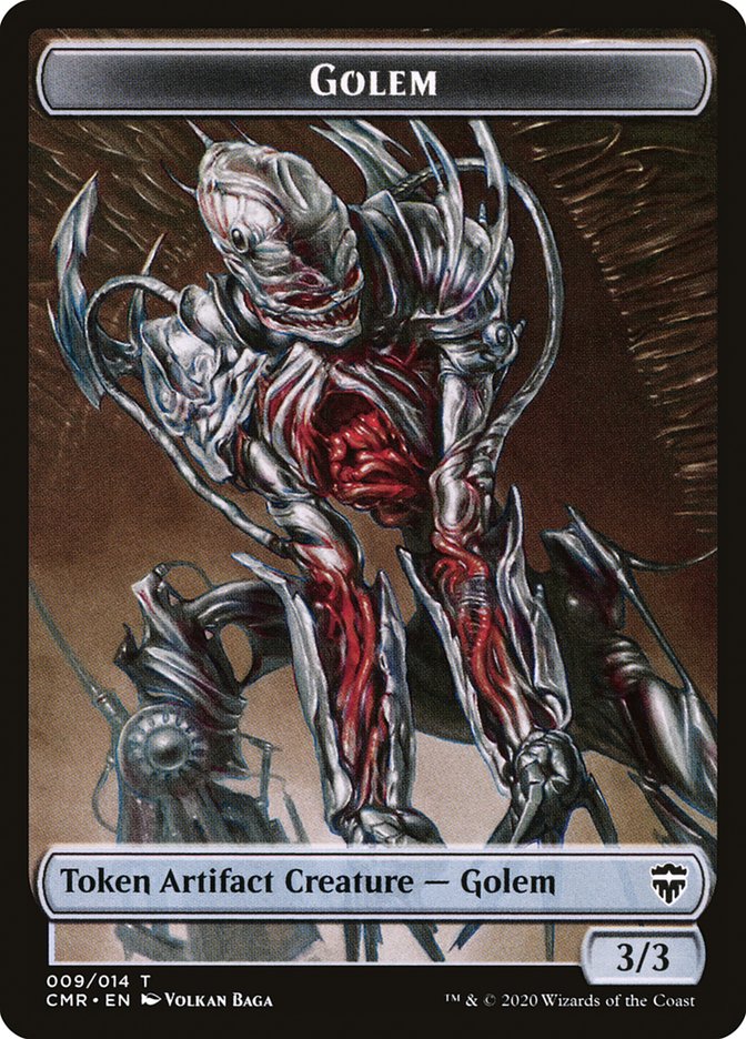 Copy (013) // Golem Double-Sided Token [Commander Legends Tokens] | Total Play