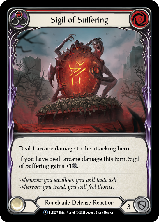 Sigil of Suffering (Red) [U-ELE227] (Tales of Aria Unlimited)  Unlimited Rainbow Foil | Total Play