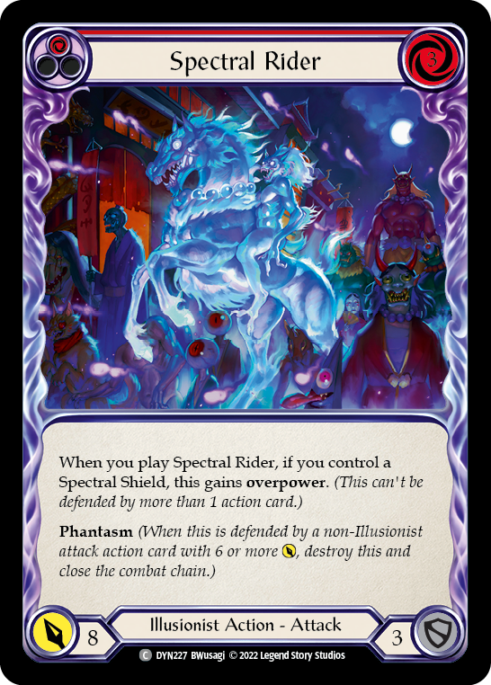 Spectral Rider (Red) [DYN227] (Dynasty)  Rainbow Foil | Total Play