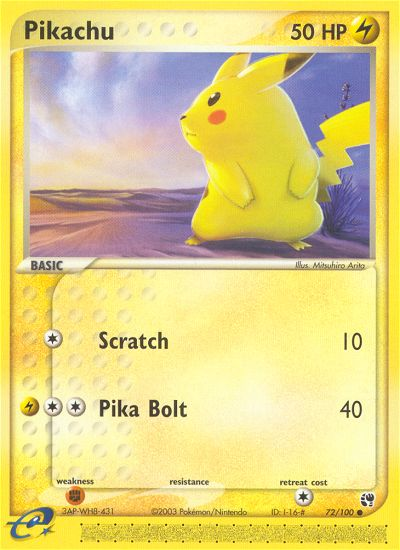 Pikachu (72/100) [EX: Sandstorm] | Total Play
