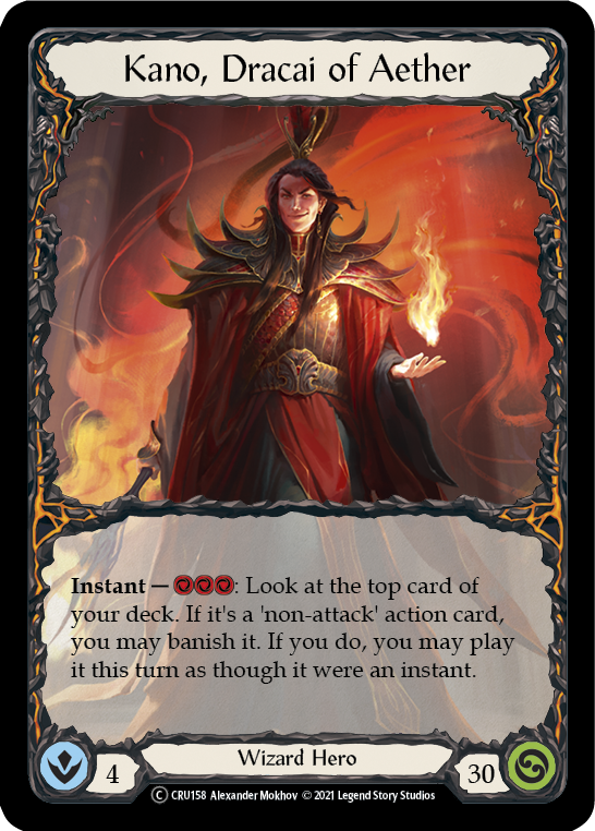 Kano, Dracai of Aether [U-CRU158] (Crucible of War Unlimited)  Unlimited Normal | Total Play