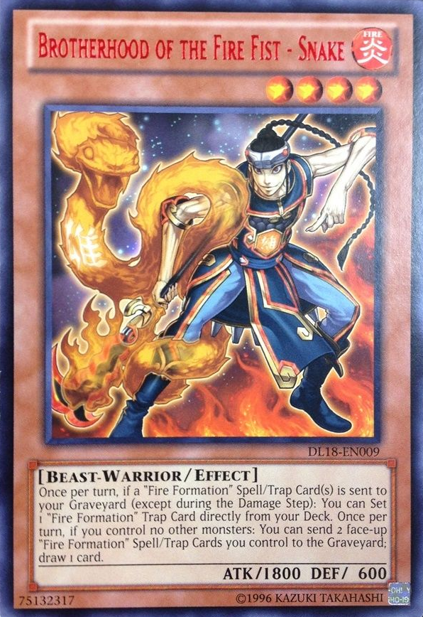 Brotherhood of the Fire Fist - Snake (Red) [DL18-EN009] Rare | Total Play