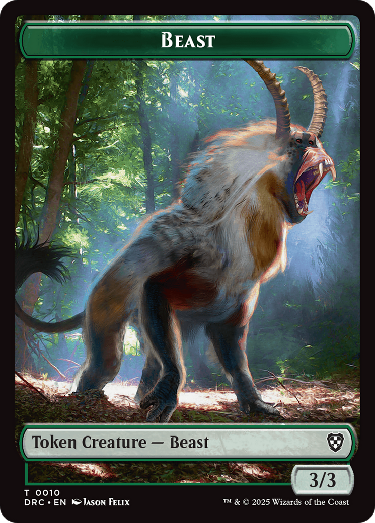 Beast (0010) // Servo Double-Sided Token [Aetherdrift Commander Tokens] | Total Play