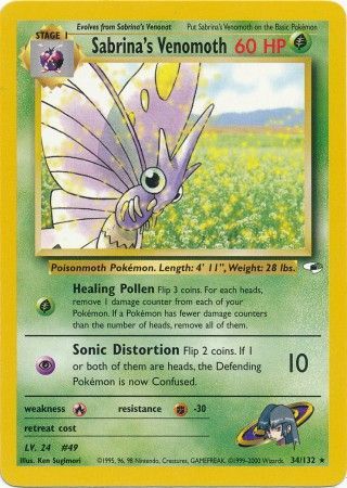 Sabrina's Venomoth (34/132) [Gym Heroes Unlimited] | Total Play