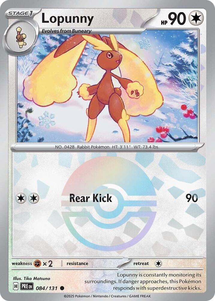 Lopunny (084/131) (Poke Ball Pattern) [Scarlet & Violet: Prismatic Evolutions] | Total Play