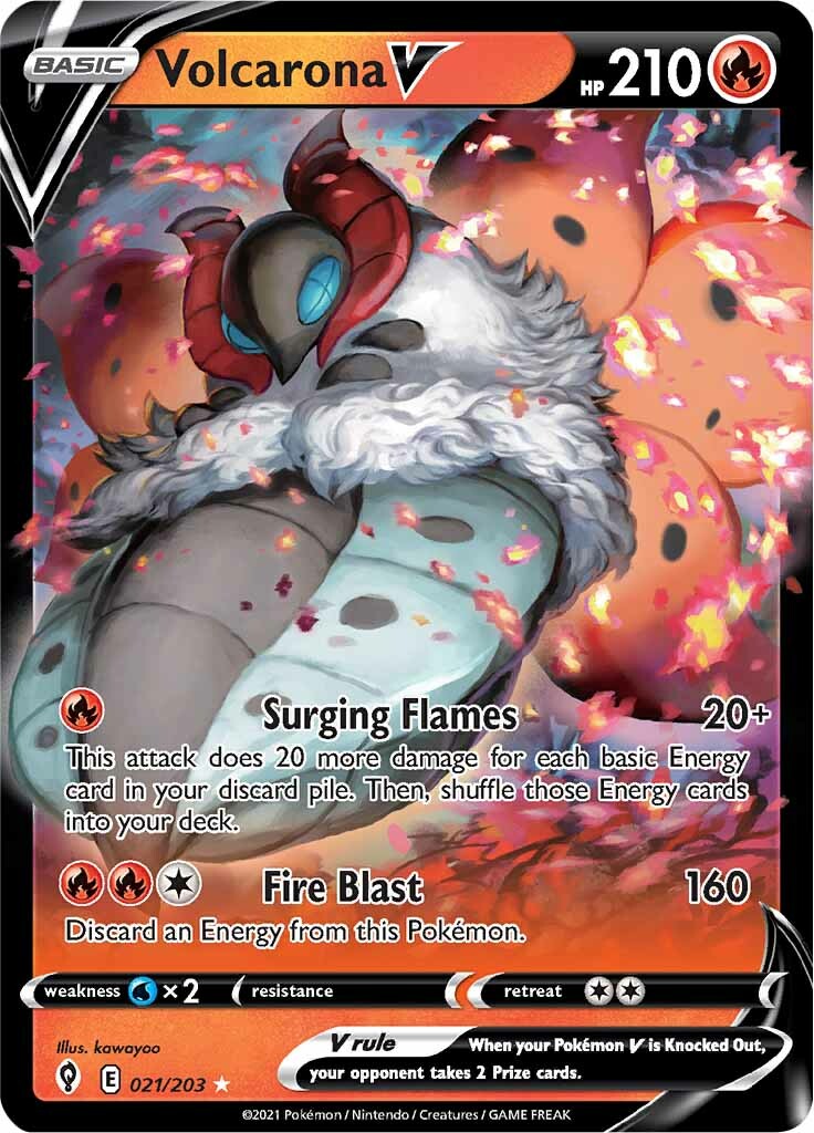 Volcarona V (021/203) [Sword & Shield: Evolving Skies] | Total Play