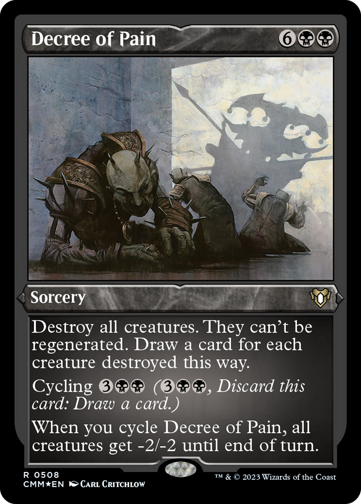 Decree of Pain (Foil Etched) [Commander Masters] | Total Play
