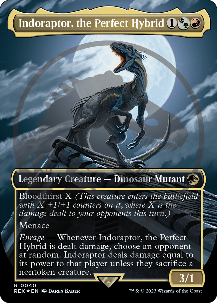 Indoraptor, the Perfect Hybrid (Emblem) (Borderless) [Jurassic World Collection Tokens] | Total Play
