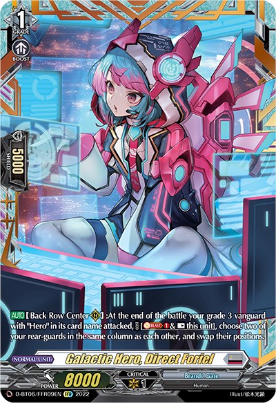 Galactic Hero, Direct Foriel (Misprint) (D-BT06/FFR09EN) [Blazing Dragon Reborn] | Total Play