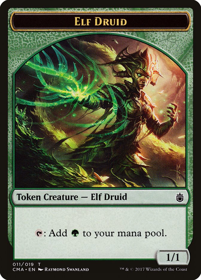 Elf Druid Token [Commander Anthology Tokens] | Total Play