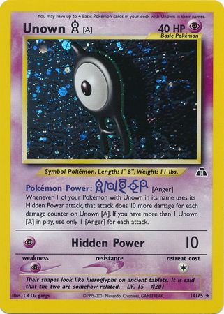 Unown [A] (14/75) [Neo Discovery Unlimited] | Total Play