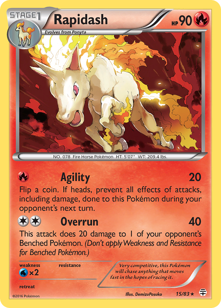 Rapidash (15/83) [XY: Generations] | Total Play