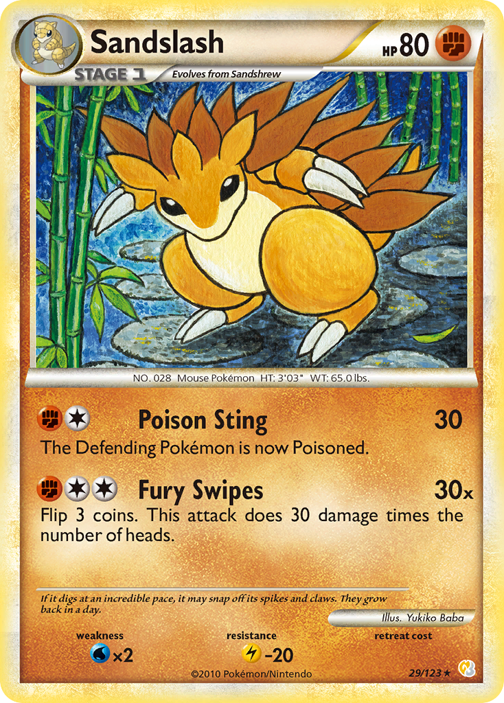 Sandslash (29/123) [HeartGold & SoulSilver: Base Set] | Total Play