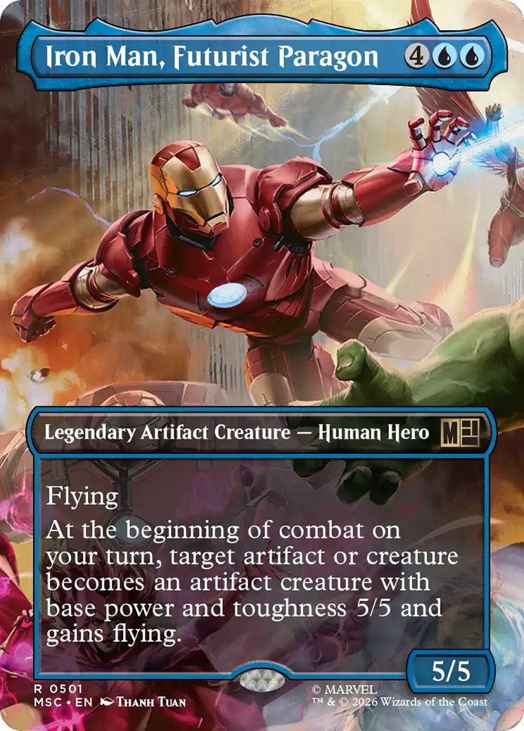 Iron Man, Futurist Paragon (Borderless) [Marvel Super Heroes Commander] | Total Play