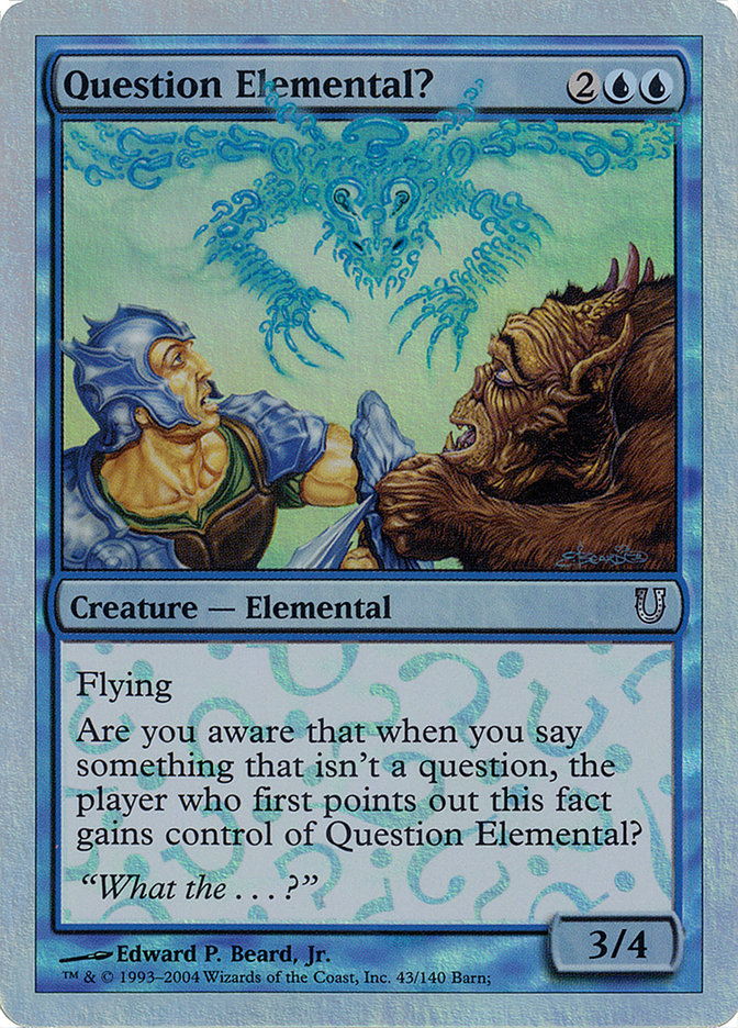 Question Elemental? (Alternate Foil) [Unhinged] | Total Play