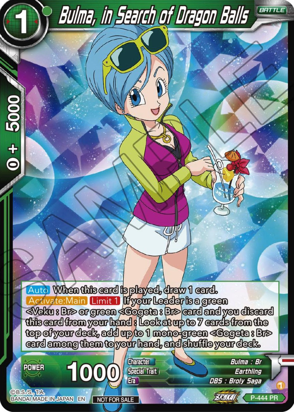 Bulma, In Search of Dragon Balls (Zenkai Series Tournament Pack Vol.2) (P-444) [Tournament Promotion Cards] | Total Play