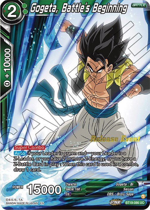 Gogeta, Battle's Beginning (Fighter's Ambition Holiday Pack) (BT19-086) [Tournament Promotion Cards] | Total Play