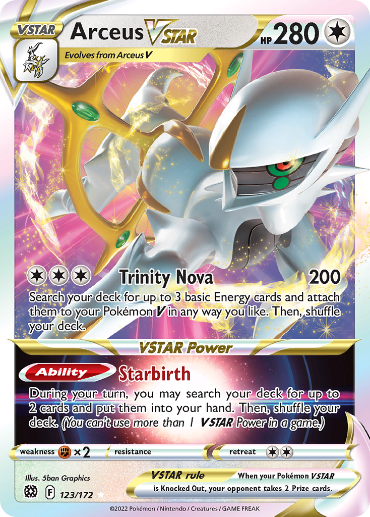 Arceus VSTAR (123/172) (Metal Card) [Sword & Shield: Brilliant Stars] | Total Play