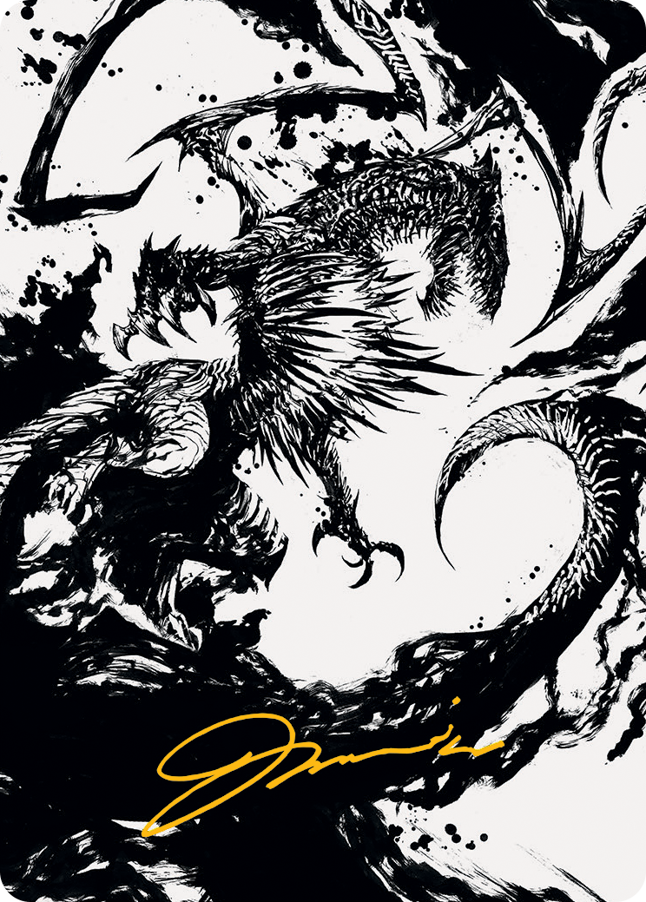Skithiryx, the Blight Dragon Art Card (Gold-Stamped Signature) [March of the Machine Art Series] | Total Play