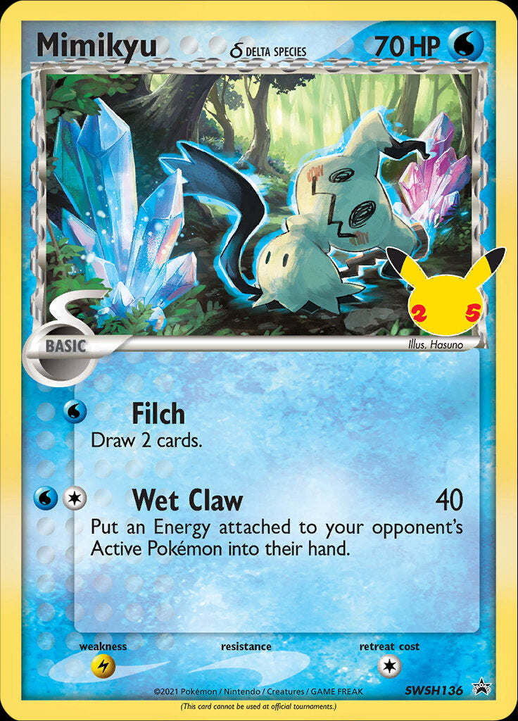 Mimikyu (SWSH136) (Delta Species) (Jumbo Card) [Sword & Shield: Black Star Promos] | Total Play