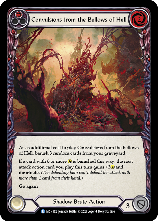 Convulsions from the Bellows of Hell (Red) [MON132] (Monarch)  1st Edition Normal | Total Play
