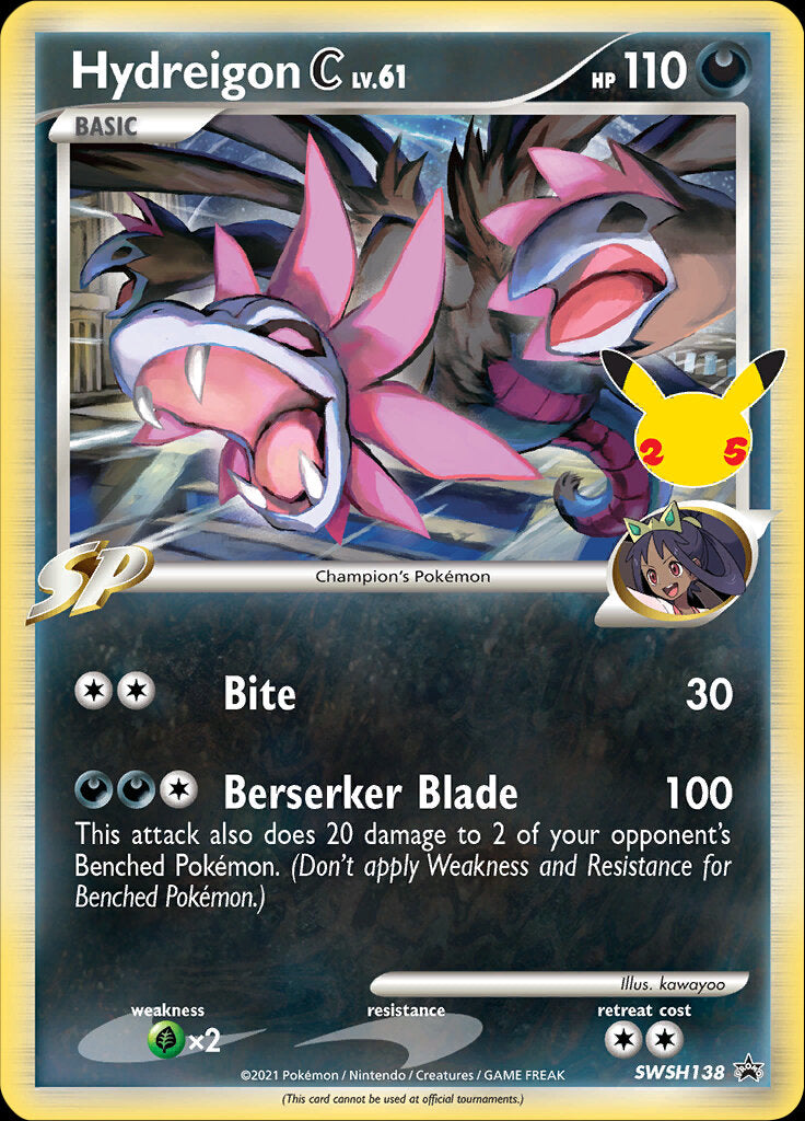 Hydreigon C (SWSH138) (Celebrations) [Sword & Shield: Black Star Promos] | Total Play