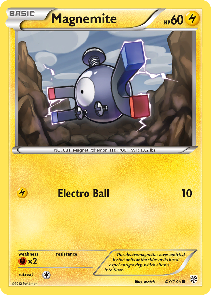 Magnemite (43/135) [Black & White: Plasma Storm] | Total Play