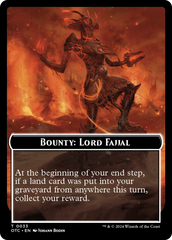 Bounty: Lord Fajjal // Bounty Rules Double-Sided Token [Outlaws of Thunder Junction Commander Tokens] | Total Play