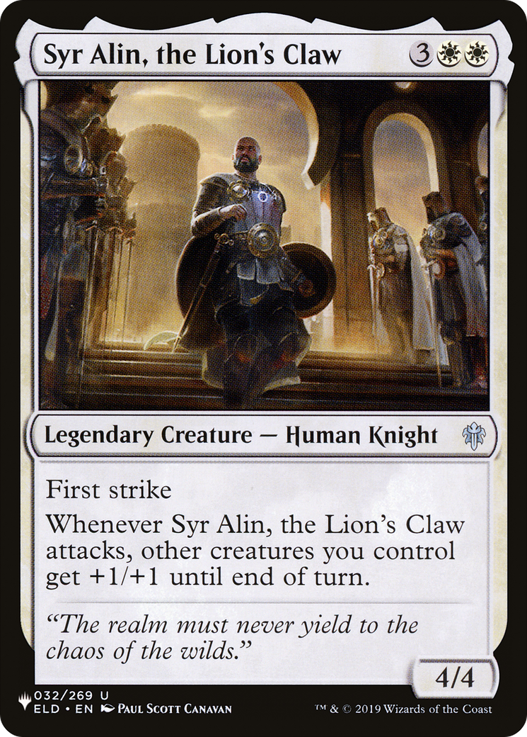 Syr Alin, the Lion's Claw [The List] | Total Play