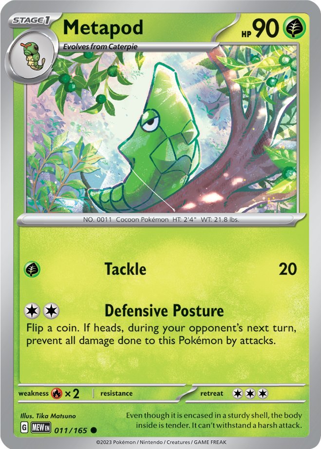 Metapod (011/165) [Scarlet & Violet: 151] | Total Play