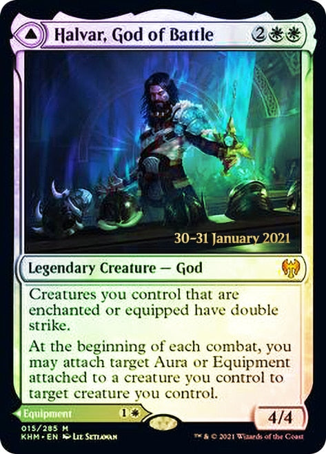 Halvar, God of Battle // Sword of the Realms [Kaldheim Prerelease Promos] | Total Play