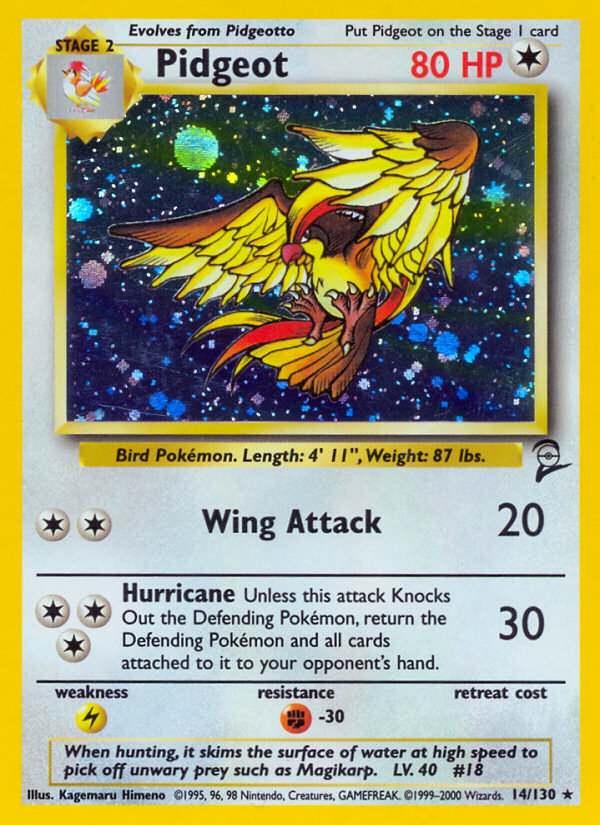 Pidgeot (14/130) [Base Set 2] | Total Play