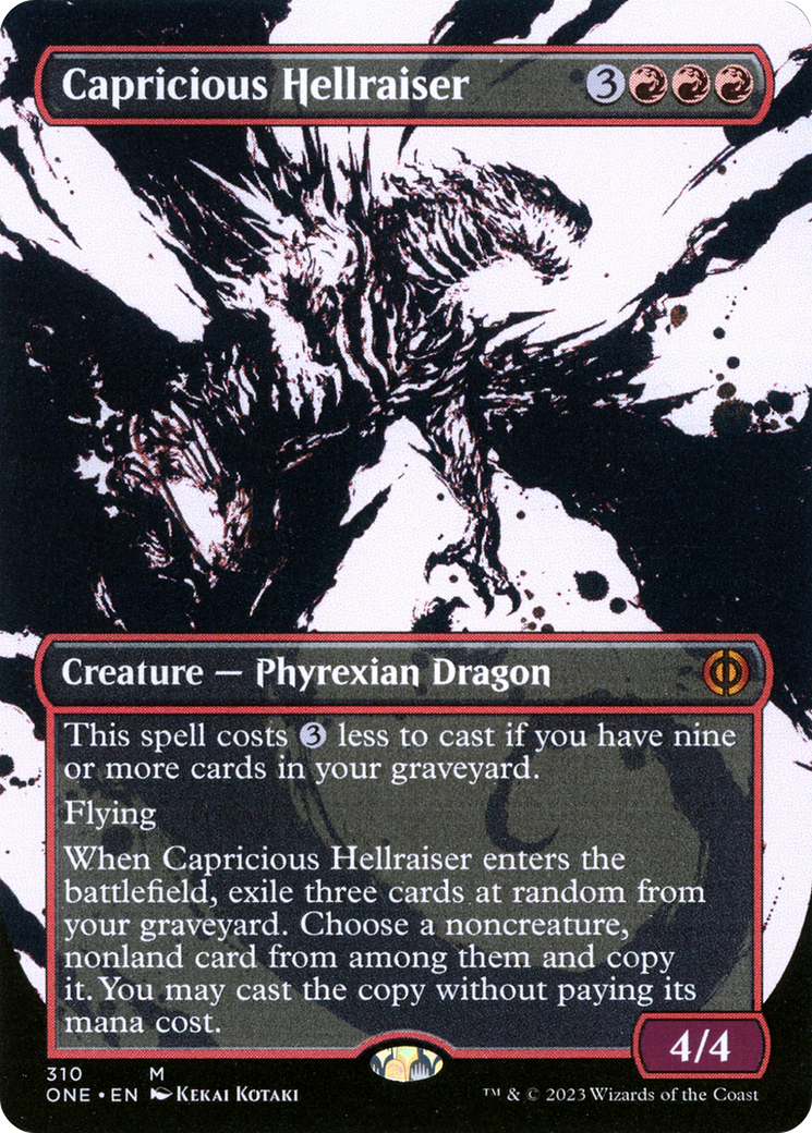 Capricious Hellraiser (Borderless Ichor) [Phyrexia: All Will Be One] | Total Play