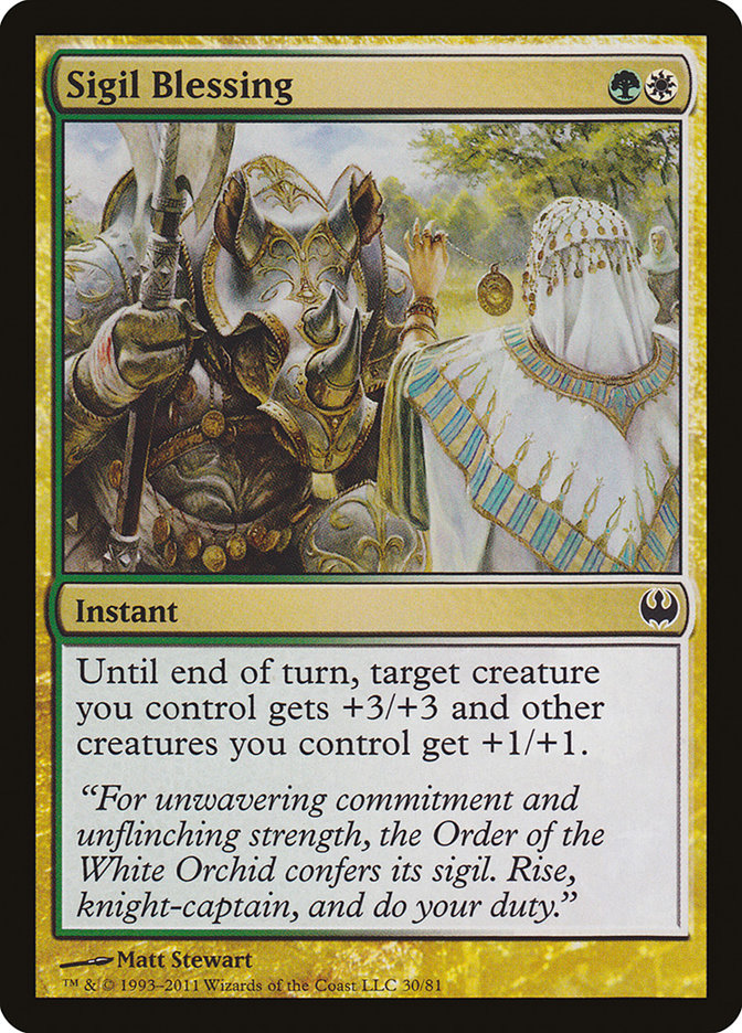 Sigil Blessing [Duel Decks: Knights vs. Dragons] | Total Play