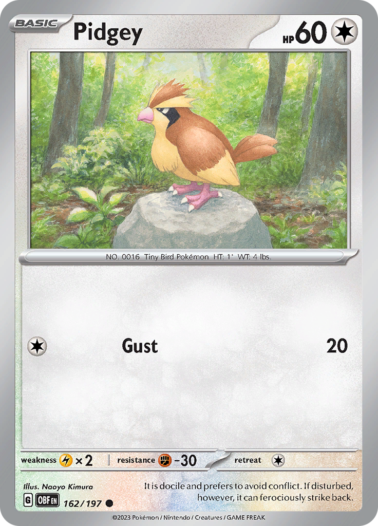 Pidgey (162/197) [Scarlet & Violet: Obsidian Flames] | Total Play