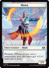 Bird // Monk Double-Sided Token [Tarkir: Dragonstorm Tokens] | Total Play