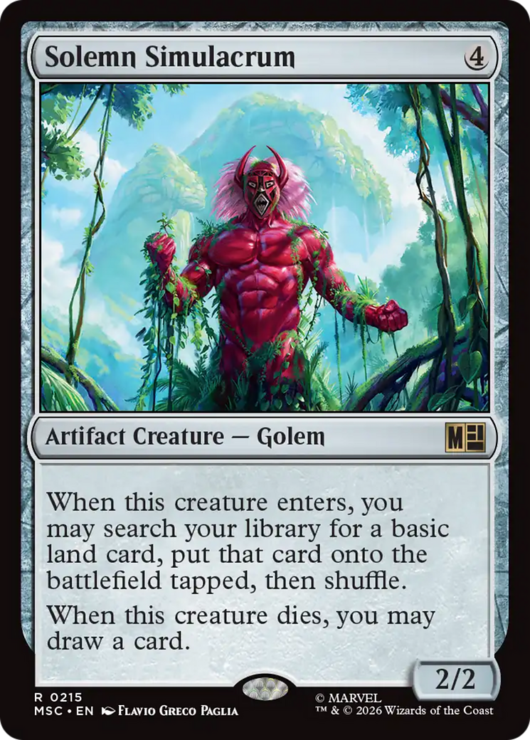 Solemn Simulacrum (Surge Foil) [Marvel Super Heroes Commander] | Total Play