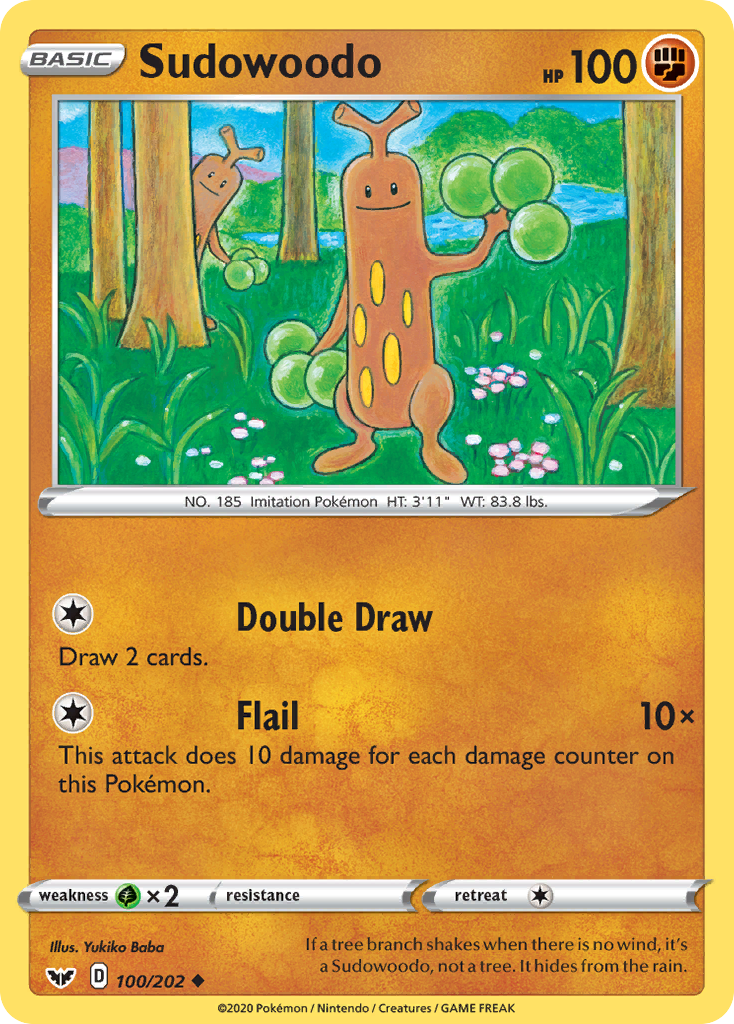 Sudowoodo (100/202) [Sword & Shield: Base Set] | Total Play