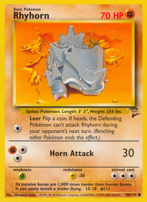 Rhyhorn (90/130) [Base Set 2] | Total Play