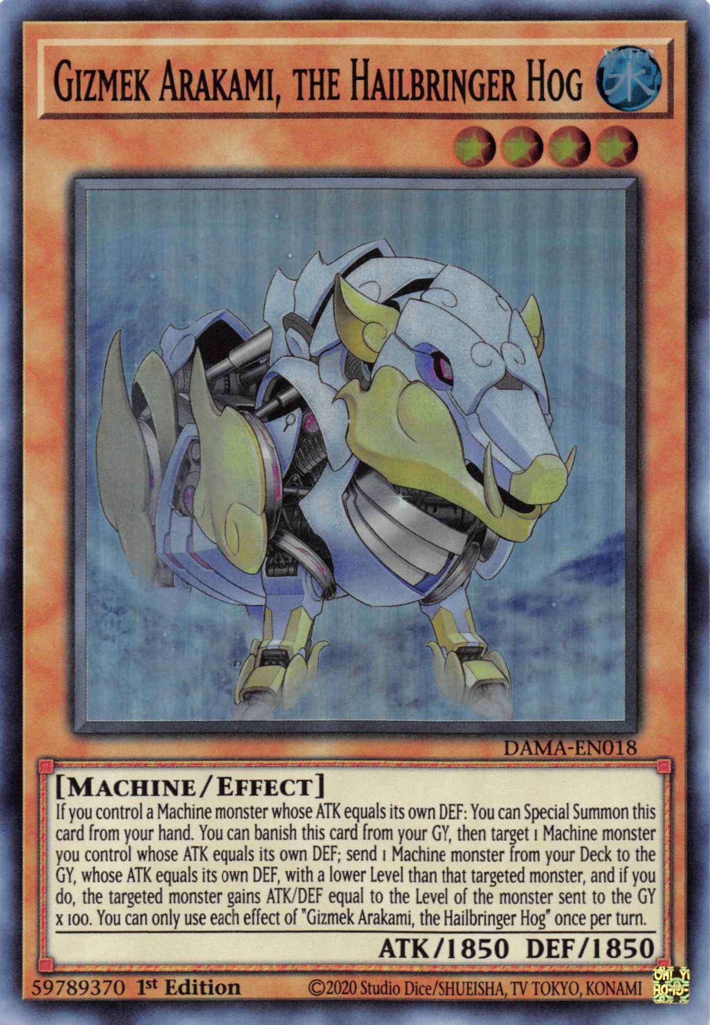 Gizmek Arakami, the Hailbringer Hog [DAMA-EN018] Super Rare | Total Play