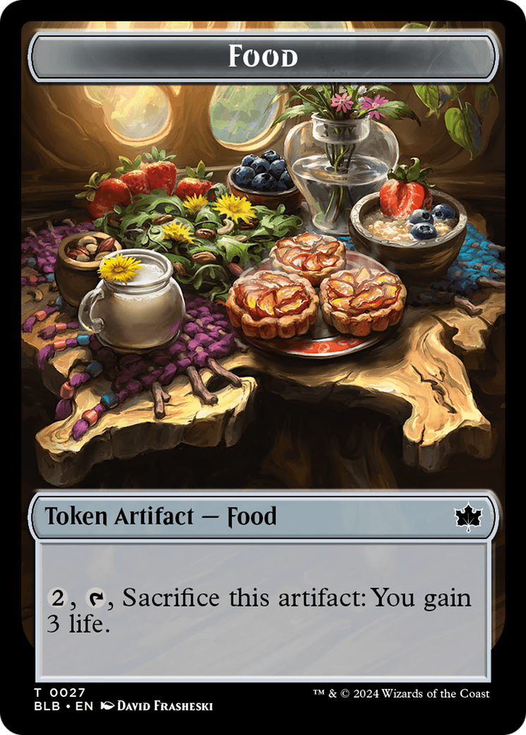 Food // Pawpatch Recruit Double-Sided Token [Bloomburrow Tokens] | Total Play