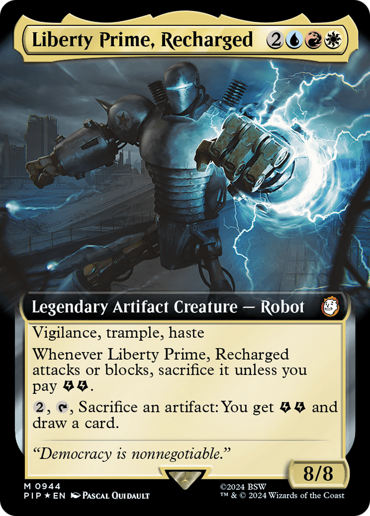 Liberty Prime, Recharged (Extended Art) (Surge Foil) [Fallout] | Total Play