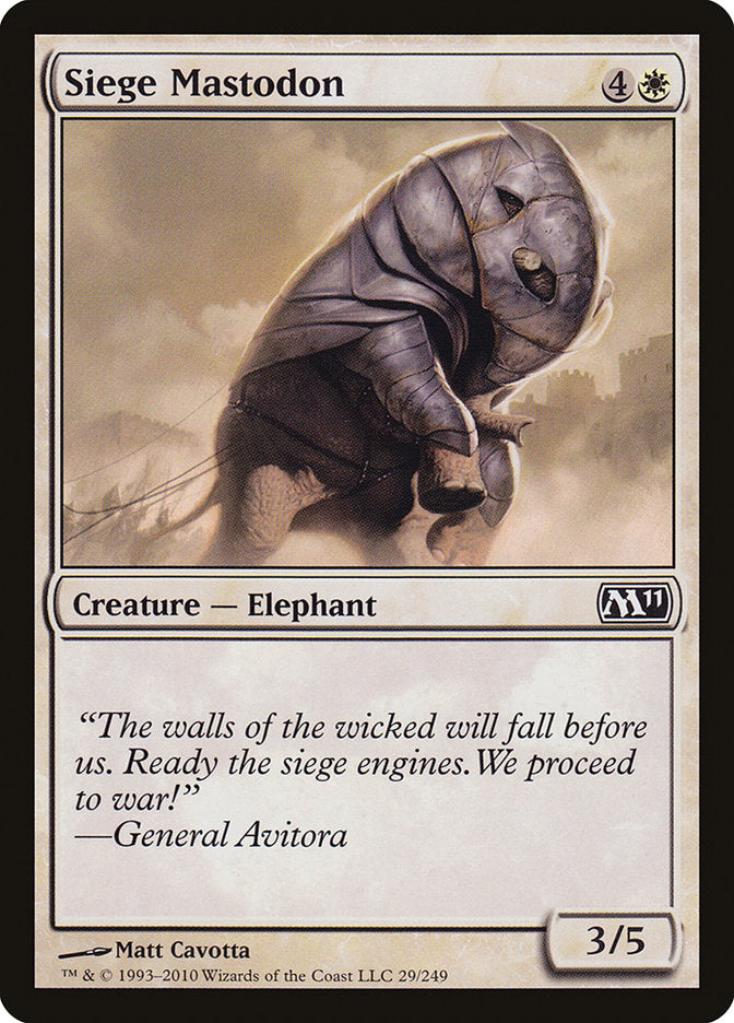 Siege Mastodon [Magic 2011] | Total Play