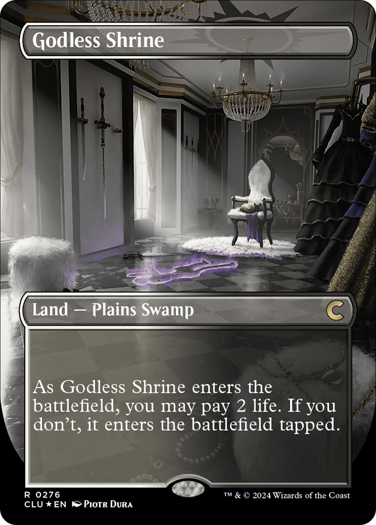 Godless Shrine (Borderless) [Ravnica: Clue Edition] | Total Play