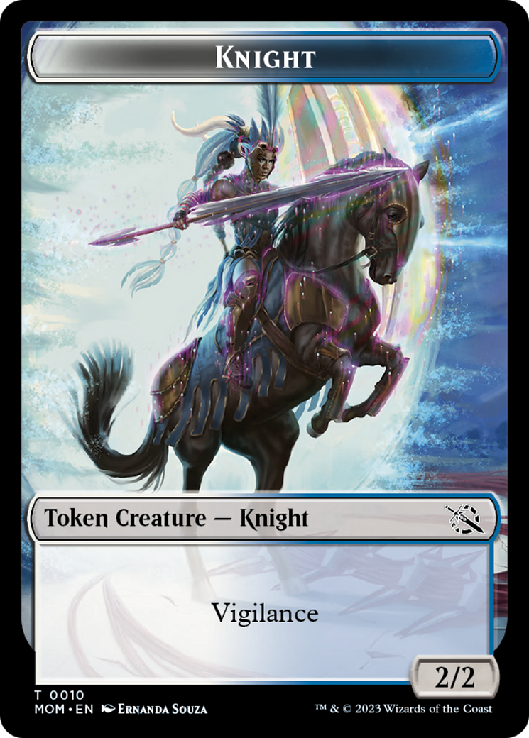Assassin // Knight (10) Double-Sided Token [March of the Machine Commander Tokens] | Total Play