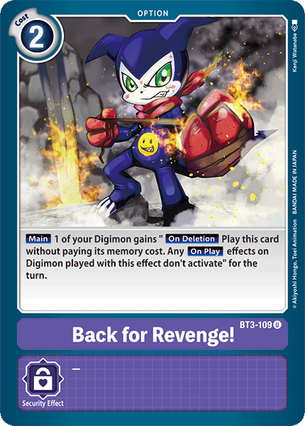 Back for Revenge! [BT3-109] [Release Special Booster Ver.1.0] | Total Play