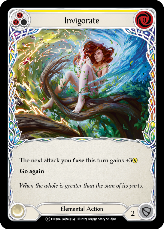 Invigorate (Yellow) [U-ELE104] (Tales of Aria Unlimited)  Unlimited Rainbow Foil | Total Play